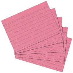 Abi kartotekskort herlitz a6 175 gsm rød foret 100 stk.