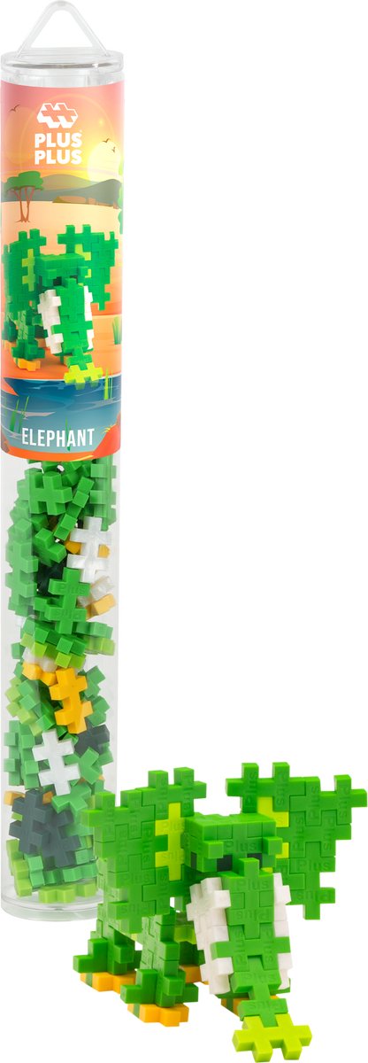 Plus-plus elefant 100-delt byggesæt rør - 4323 - byggelegetøj - byggelegetøj - sæt med byggeklodser - fra 5 år