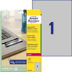 Umærkede sans marque etiketter avery l6013 -20 mat sølv