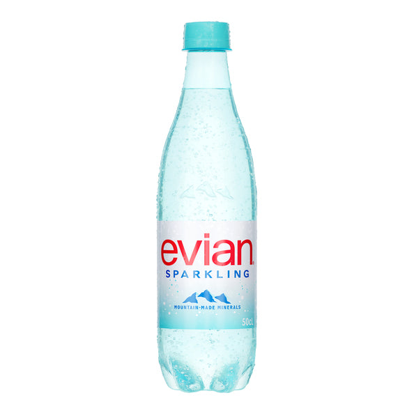 Evian mousserende 100% rpet (12x 50 cl)