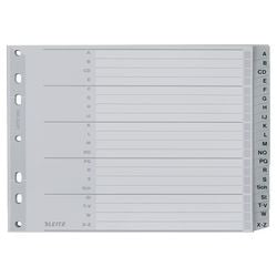 Alfabetiske faner leitz 1262 grå pp (polypropylen)