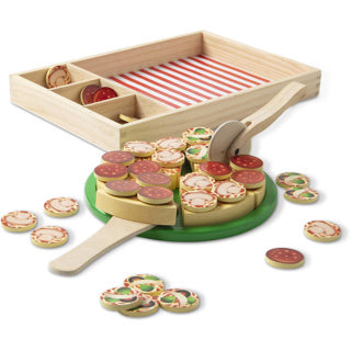 Melissa Doug – pizzasæt i træ – 36 toppings og ingredienser