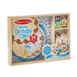 Melissa Doug - fødselsdagskage i træ - 34 dele - med opbevaringsboks