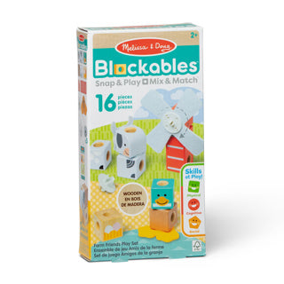 Melissa doug blockables farm friends legesæt (16 stk) | 2 stk