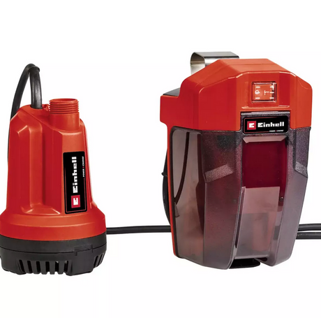 Einhell batteri dykpumpespænde 18 li solo - power x-change - 18 v li-ion - 5.000 l h - max. hoved: 8 m - max. nedsænkningsdybde: 4 m - sug op til: 15 mm - strømkabel: 5 m - ekskl. batteri og oplader