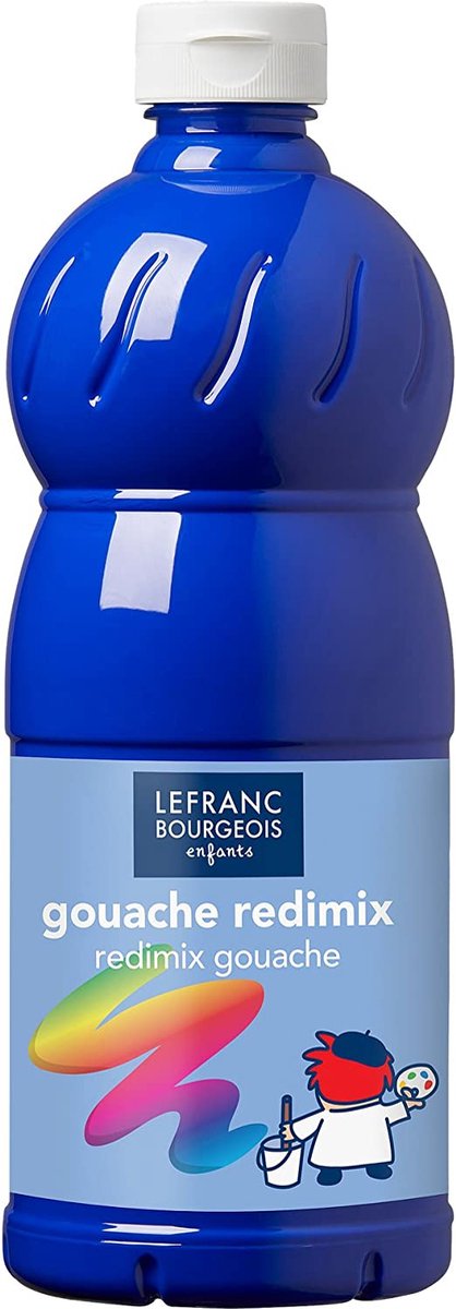 Lefranc bourgeois l b gouache maling redimix koboltblå nuance 500ml