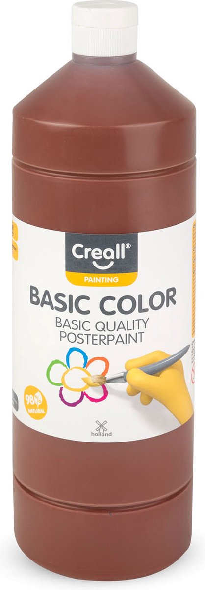 Creall skolemaling mørkebrun, 1 liter