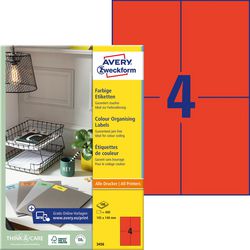 Avery etiketten 400 stuks rood
