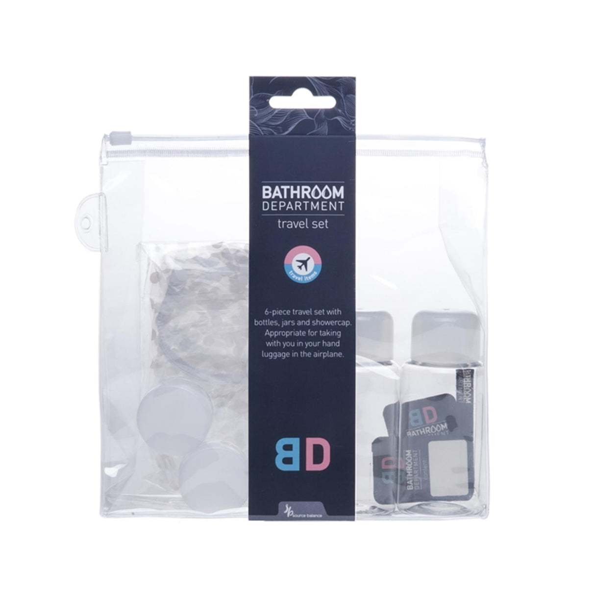 Kildebalance rejsesæt medium 6-delt i transparent etui