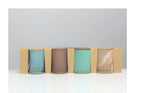 Hakbijl glas fyrfadsstage sæt 4-delt ã˜8xh9cm blågrå