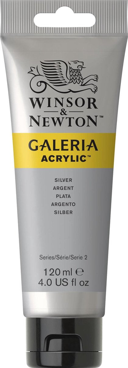 Winsor newton galeria akryl 120ml sølv