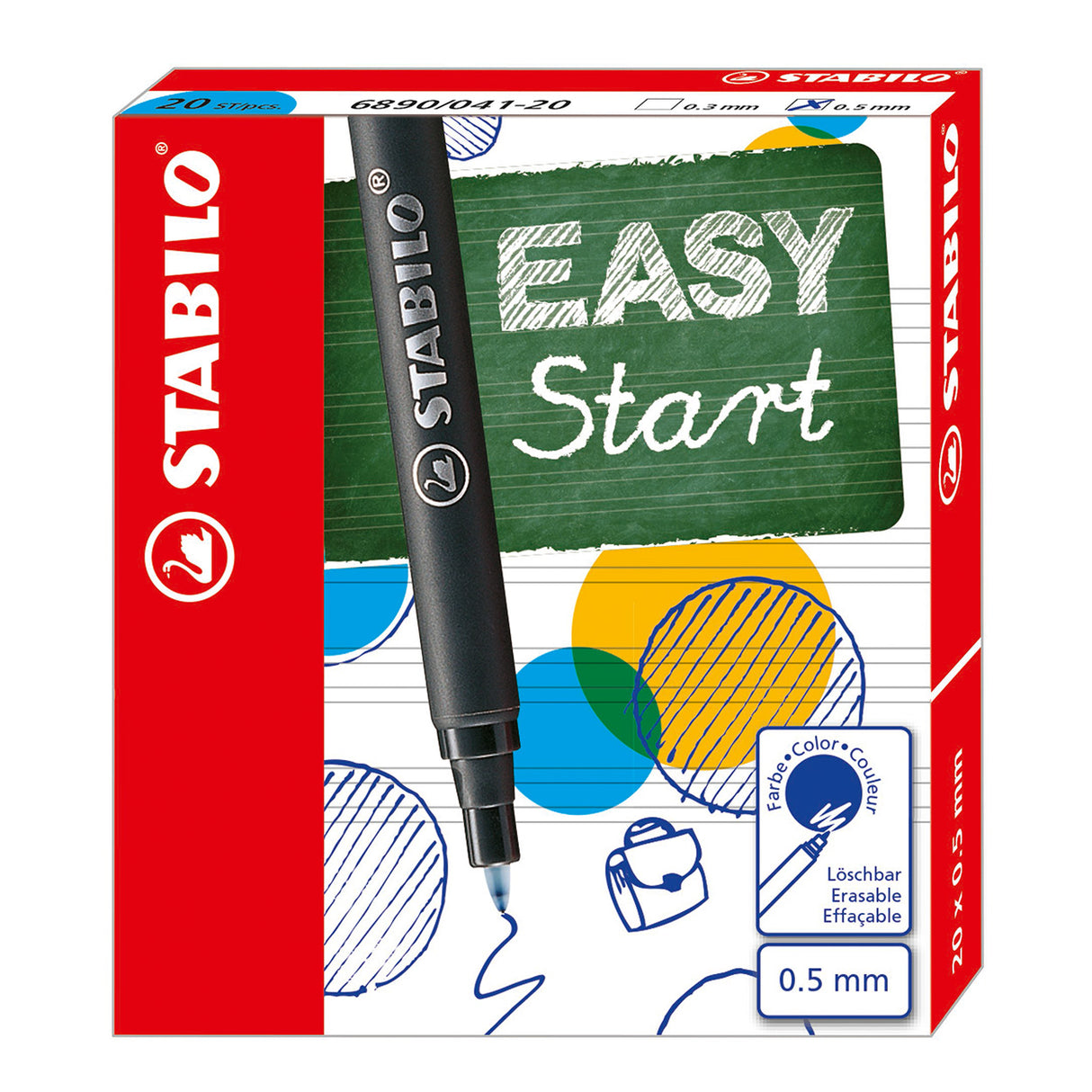 Stabilo easyoriginal - pen refill - medium 0,5 mm - æske med 20 stk