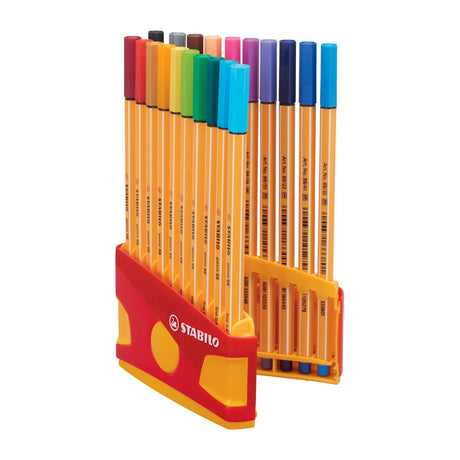 Stabilo point 88 - fineliner - colorparade - sæt med 20 stk