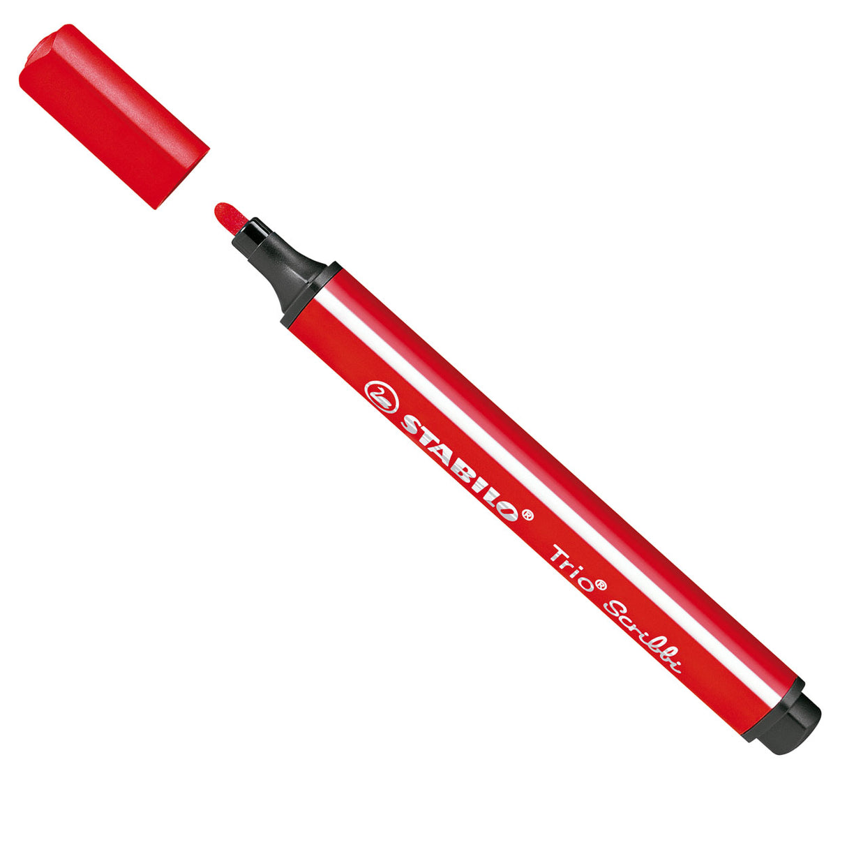 Stabilo Trio Scribbi - Felt -tip pen med medfølgende punkt - rød