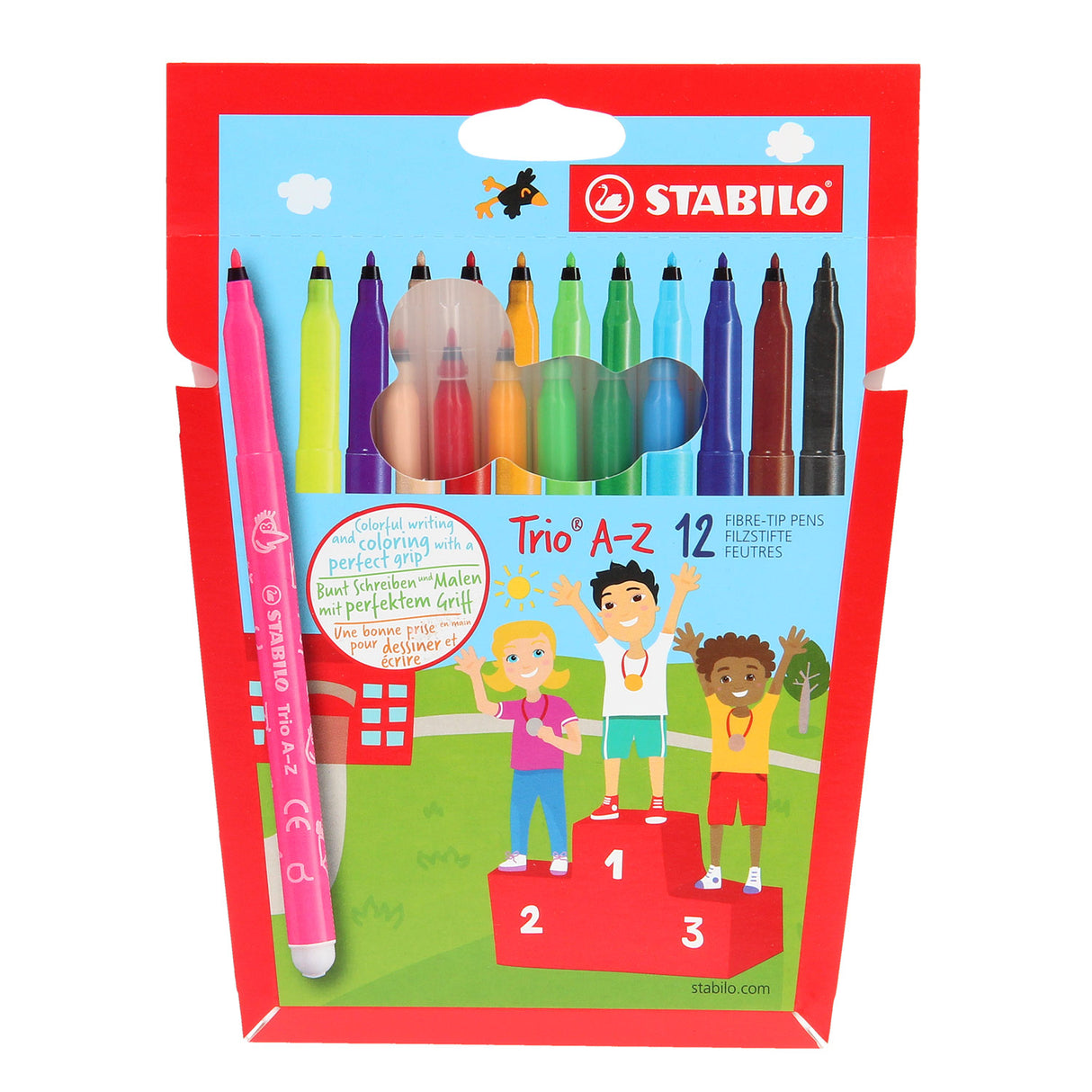 Stabilo trio a-z - tusch - sæt med 12 stk