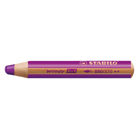 Stabilo woody 3 i 1 - multitalent farveblyant - lilla