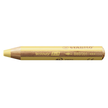 Stabilo woody 3 i 1 - multitalent farveblyant - pastelgul