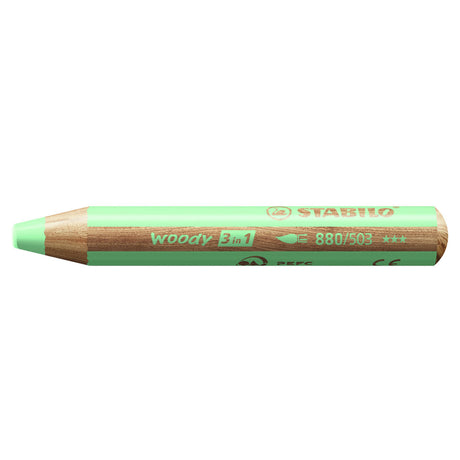 Stabilo woody 3 i 1 - multitalent farveblyant - pastelgrøn