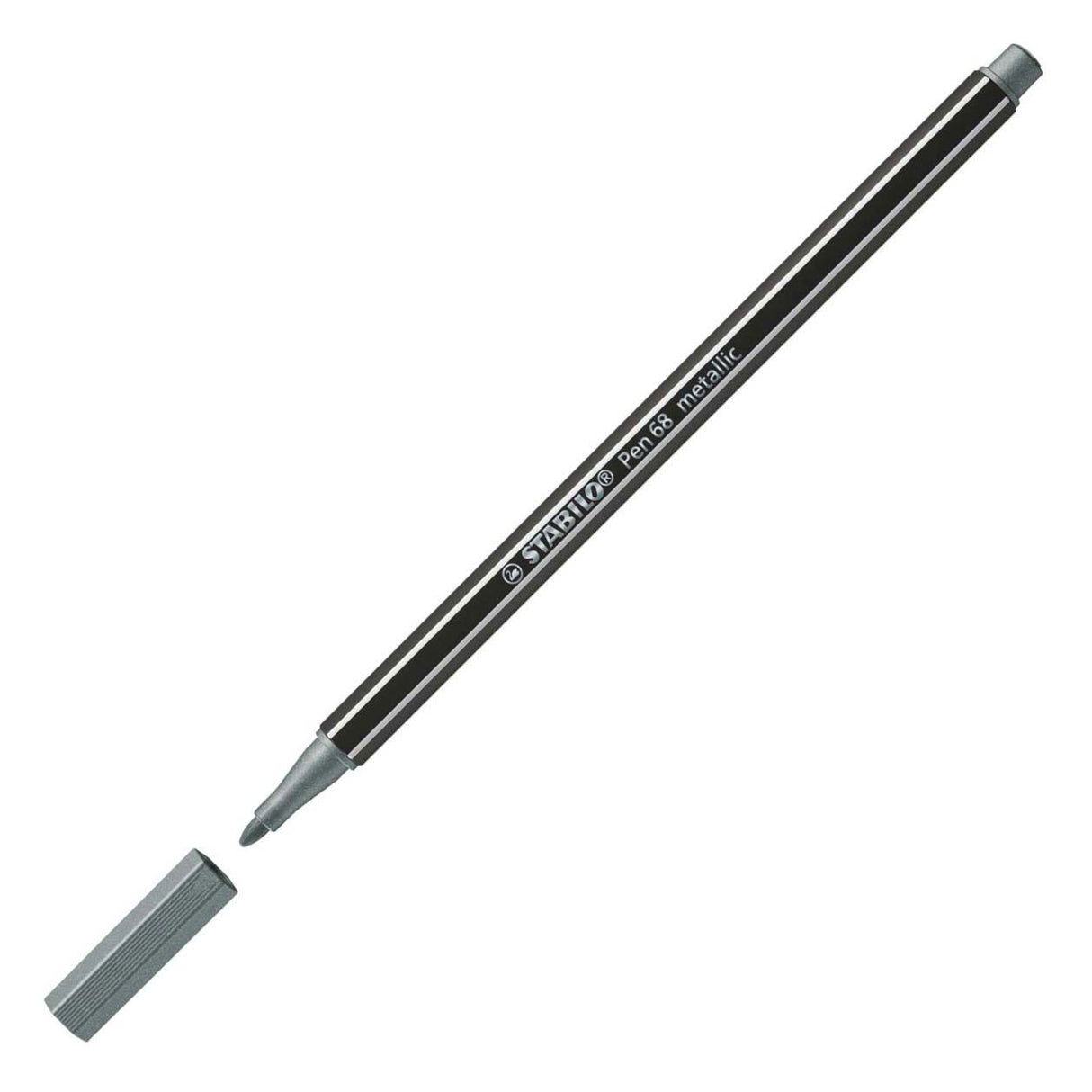 Stabilo pen 68 metallisk tuschpen - sølv (68 805)