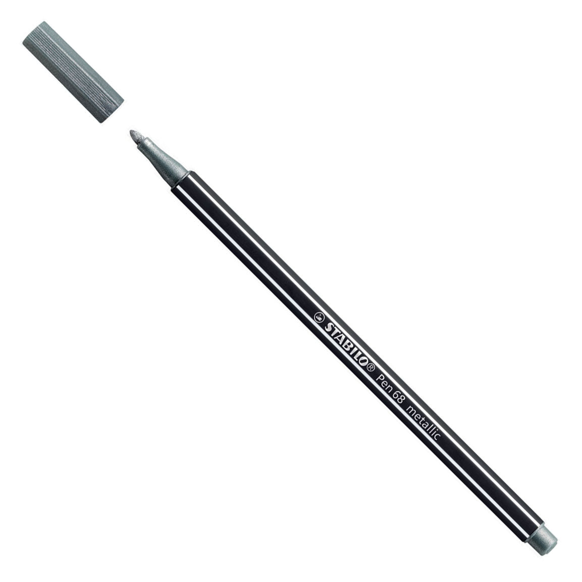 Stabilo pen 68 metallisk tuschpen - sølv (68 805)