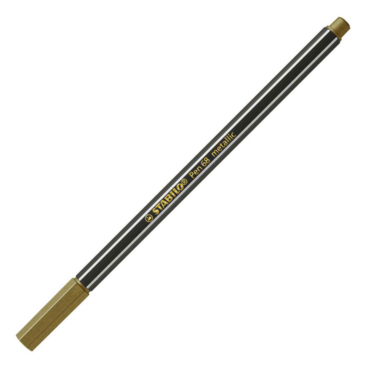 Stabilo pen 68 metallic - filtpen - metallisk guld (68 810)