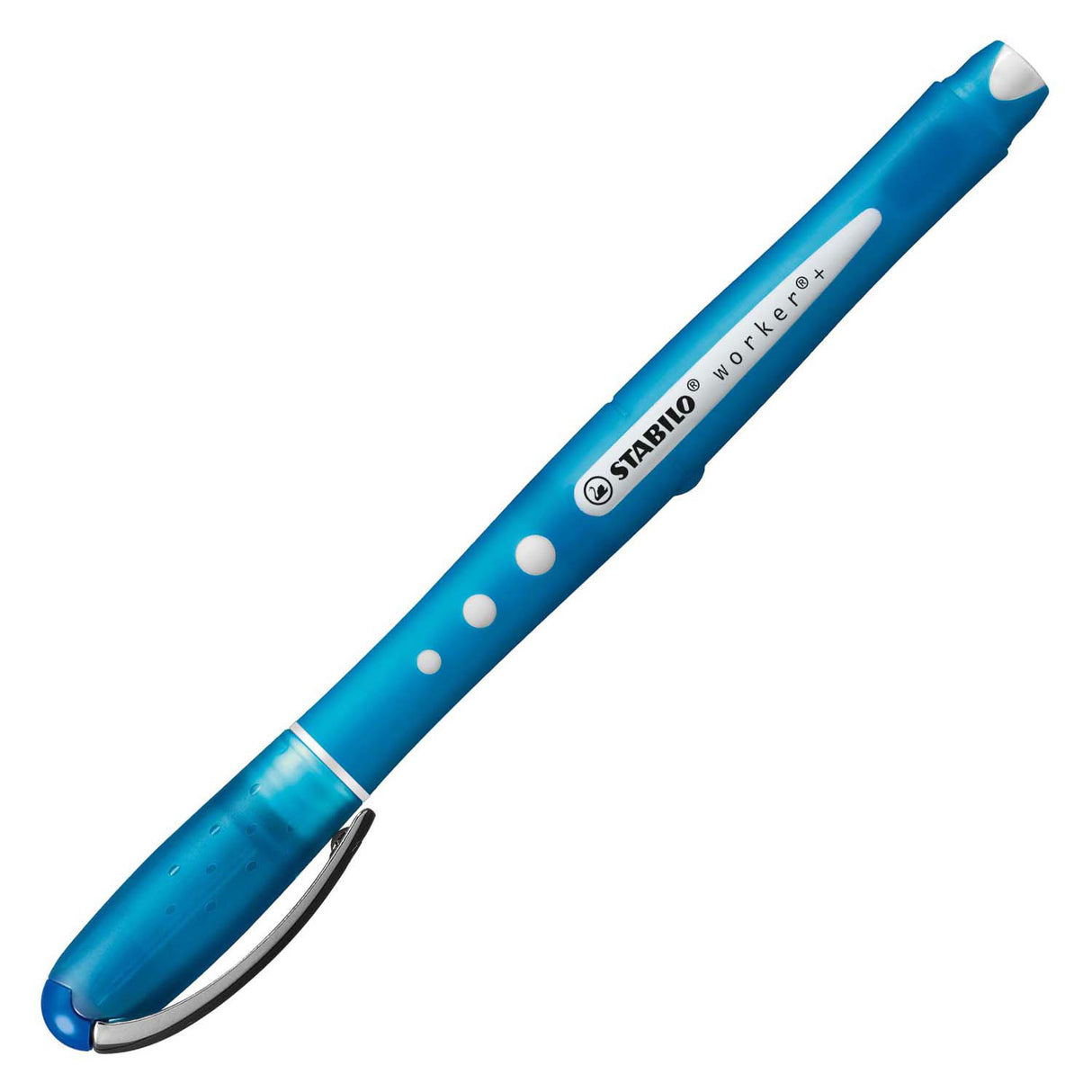 Stabilo worker+ farverig - rollerball 0,5 mm - blå