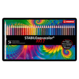 Stabilo aquacolor - akvarel farveblyant - metal sæt 36 stk.