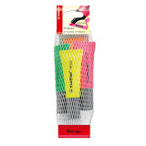 Stabilo neon - highlighter - sæt med 4 stk