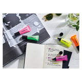 Stabilo neon - highlighter - sæt med 4 stk