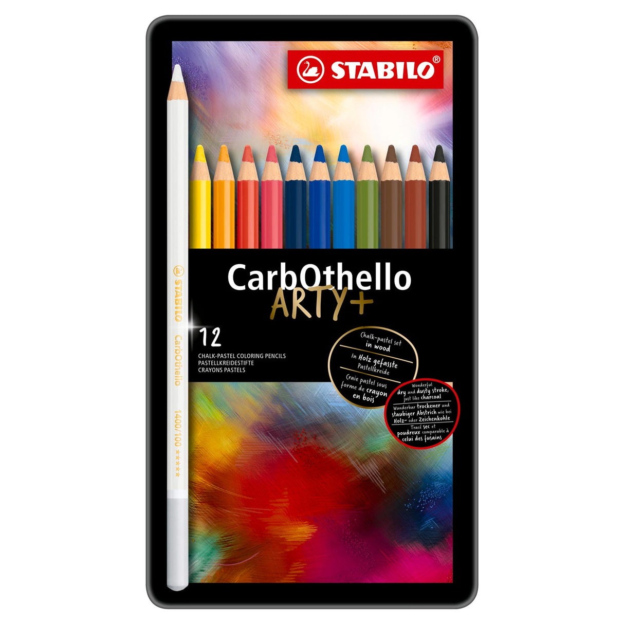 Stabilo carbothello - lime pastel farvet blyant - metal sæt 12 stk.