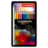 Stabilo carbothello - lime pastel farvet blyant - metal sæt 12 stk.