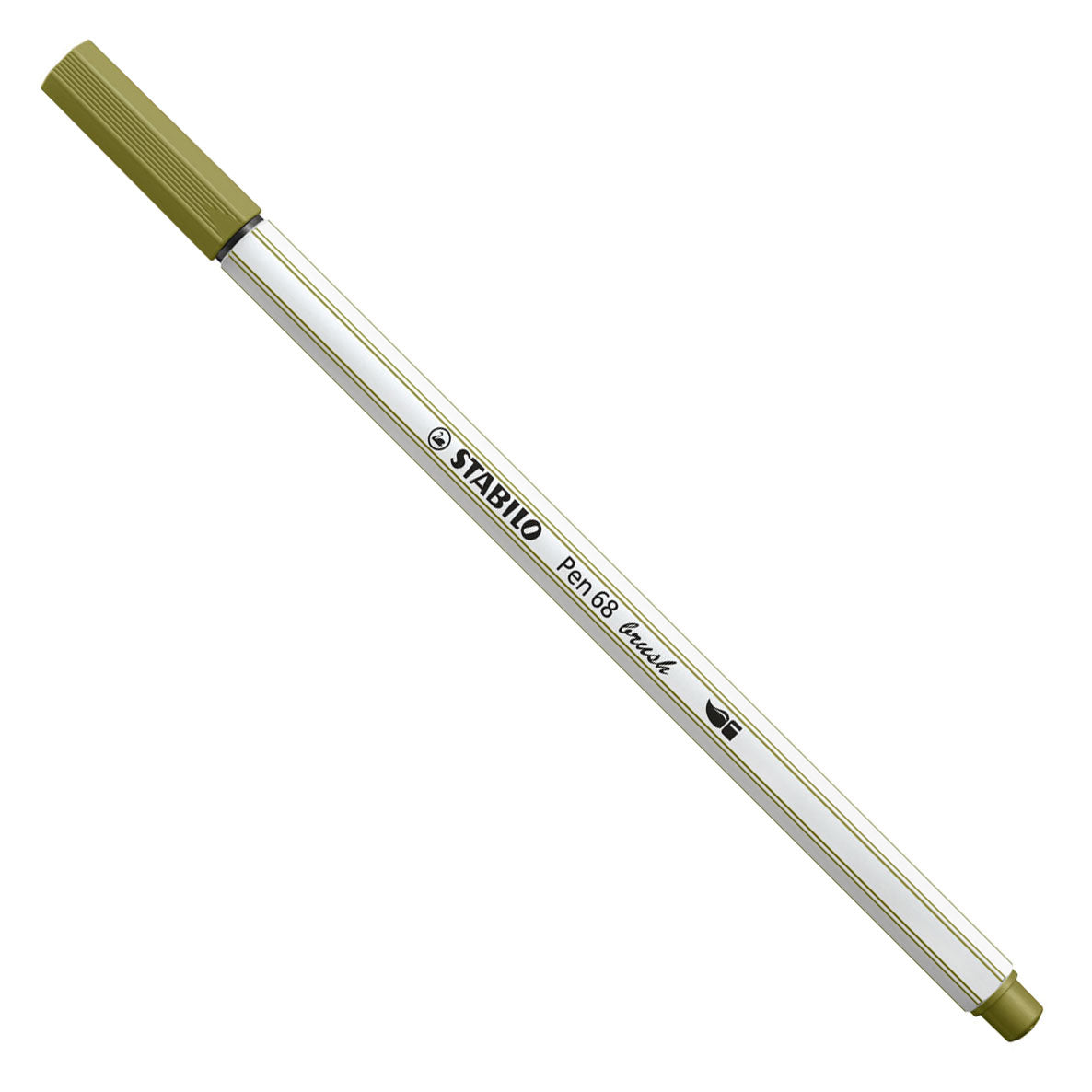 Stabilo pen 68 pensel - tusch - muddergrøn (37)