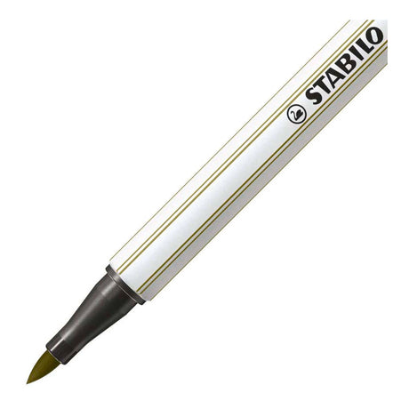 Stabilo pen 68 pensel - tusch - muddergrøn (37)