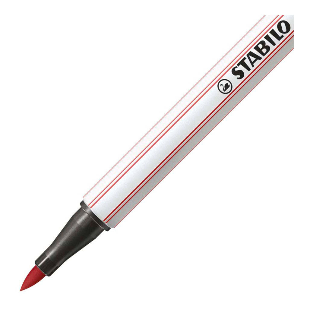 Stabilo pen 68 pensel - tusch - rustrød (47)