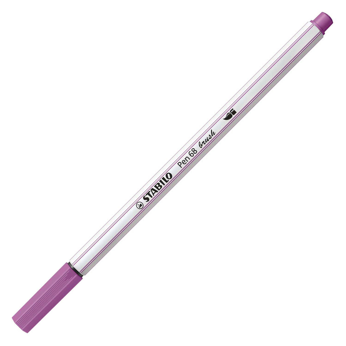 Stabilo pen 68 pensel - tuschpen - blomme lilla (60)