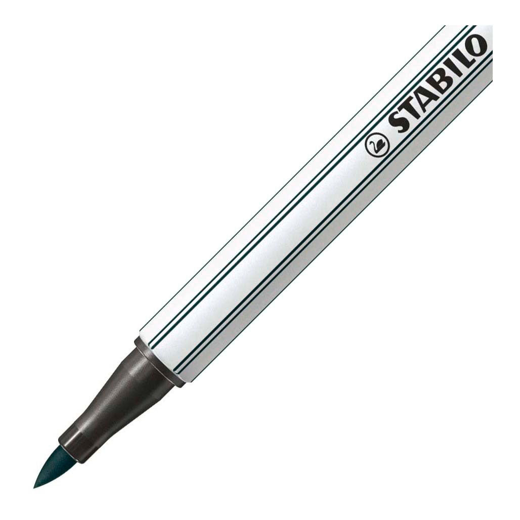 Stabilo pen 68 pensel - tusch - jordgrøn (63)