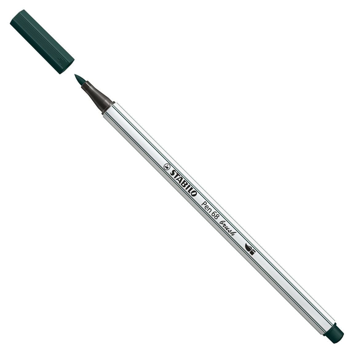 Stabilo pen 68 pensel - tusch - jordgrøn (63)