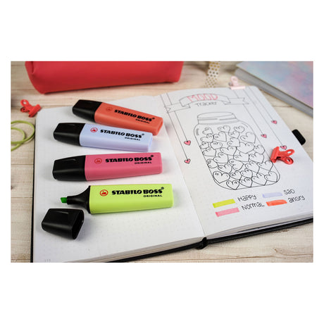 Stabilo boss original pastel - highlighter - sæt med 8 stk