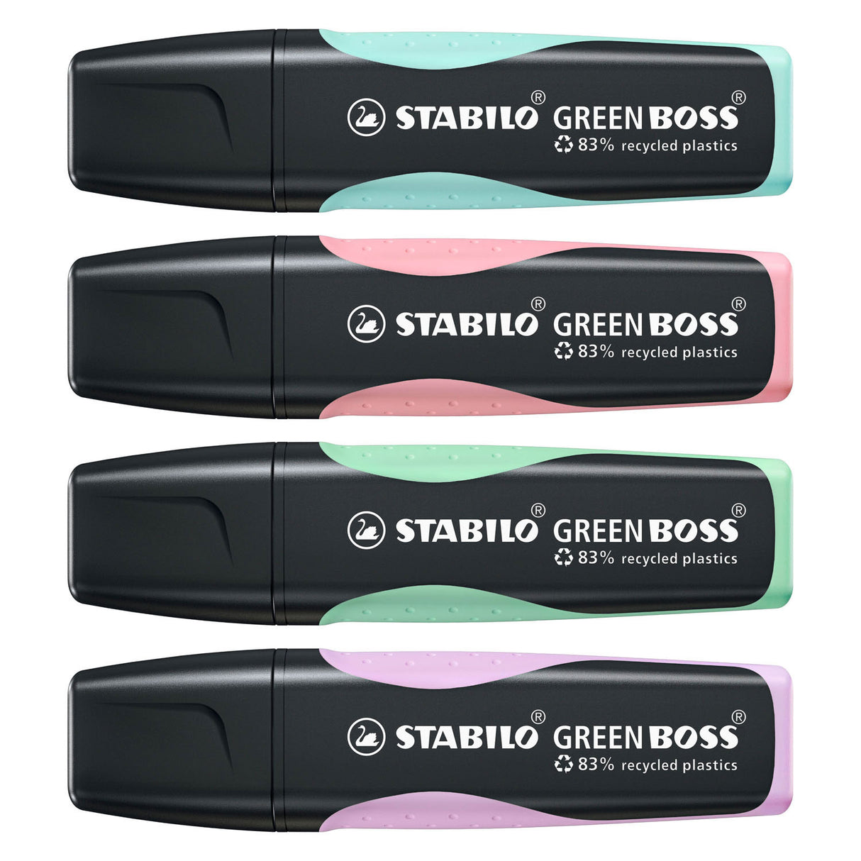 Stabilo Green Boss Pastel - Marking Marker - Set med 4 stykker