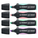 Stabilo Green Boss Pastel - Marking Marker - Set med 4 stykker