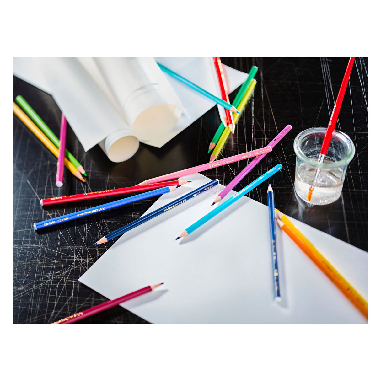 Stabilo aquacolor - premium akvarel farveblyanter - arty - etui med 36 farver