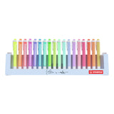 Stabilo swing cool - highlighter - perfekt til på farten - standard pastel - skrivebordssæt med 18 farver