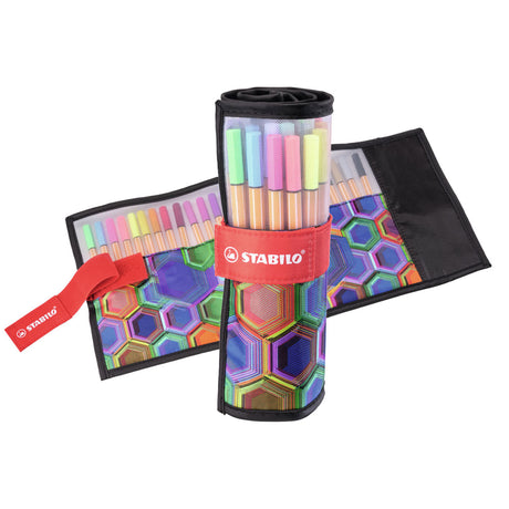 Stabilo point 88 - fineliner 0,4 mm - rullesæt - arty - etui med 25 farver