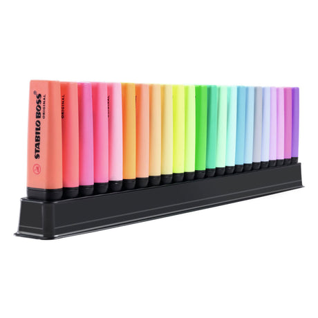 Stabilo boss originale highlighter skrivebordssæt - arty 23 dele - 9 standard + 14 pastelfarver