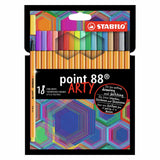 Stabilo point 88 - fineliner - arty - sæt med 18 stk