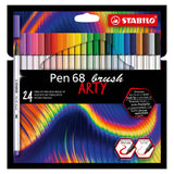 Stabilo pen 68 pensel - tusch - arty - sæt med 24 stk