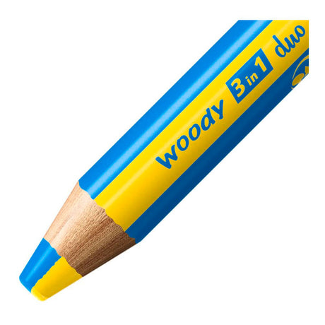 Stabilo woody 3 i 1 duo - multi talent farveblyanter - etui med 10 farver blyantspidser