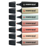 Stabilo Boss Original - Marking Marker - Set 8 stykker - Naturecolors