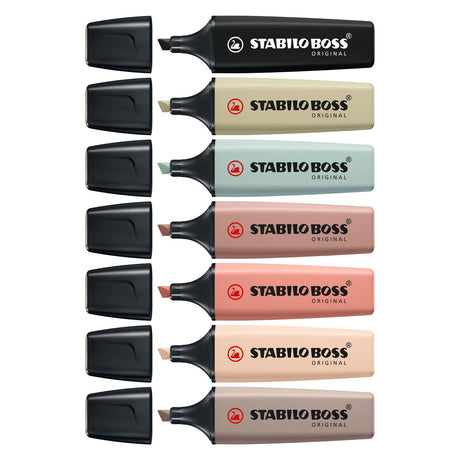 Stabilo Boss Original - Marking Marker - Set 8 stykker - Naturecolors