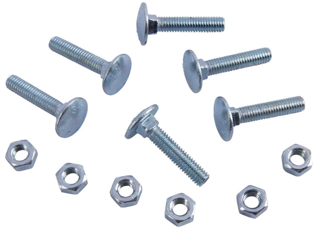 Dresselhaus krydshoved bolt 4156 truss-head bolt m6x30 firkantet hals m.møtrikker